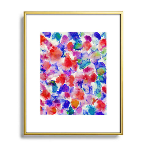 Amy Sia Amaris Blue Metal Framed Art Print