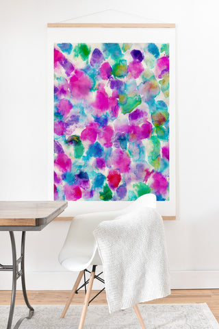 Amy Sia Amaris Magenta Aqua Art Print And Hanger