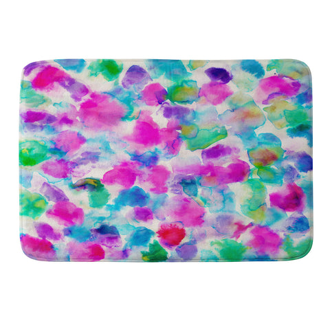 Amy Sia Amaris Magenta Aqua Memory Foam Bath Mat