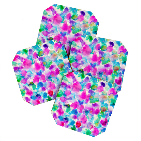 Amy Sia Amaris Magenta Aqua Coaster Set