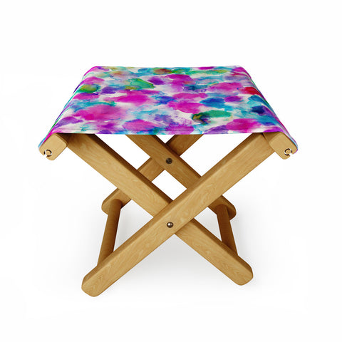 Amy Sia Amaris Magenta Aqua Folding Stool