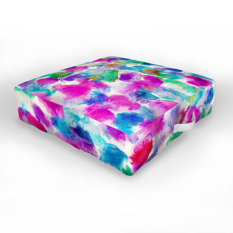 Amy Sia Amaris Magenta Aqua Outdoor Floor Cushion