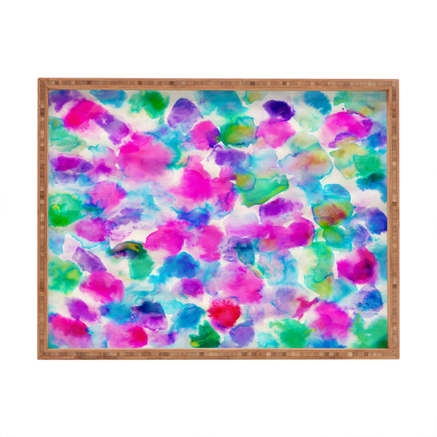 Amy Sia Amaris Magenta Aqua Rectangular Tray