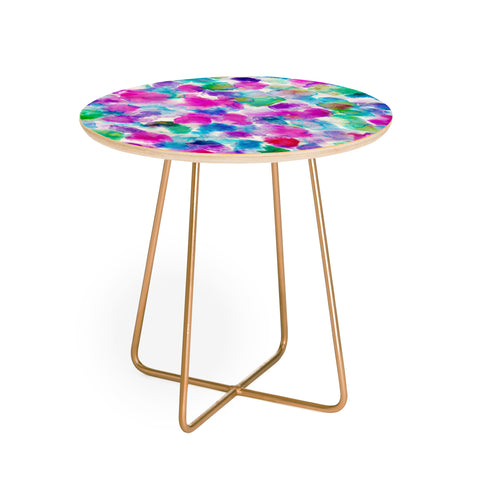 Amy Sia Amaris Magenta Aqua Round Side Table