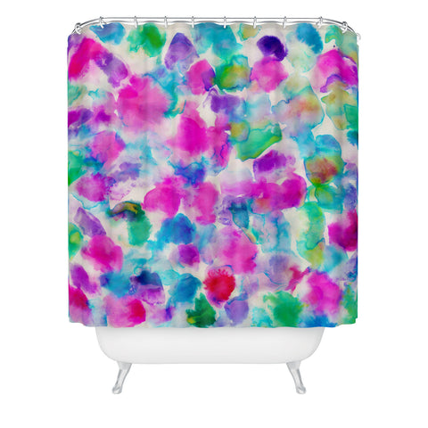 Amy Sia Amaris Magenta Aqua Shower Curtain