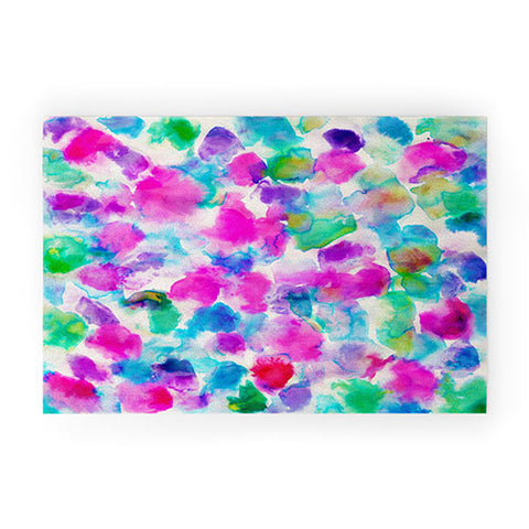 Amy Sia Amaris Magenta Aqua Welcome Mat