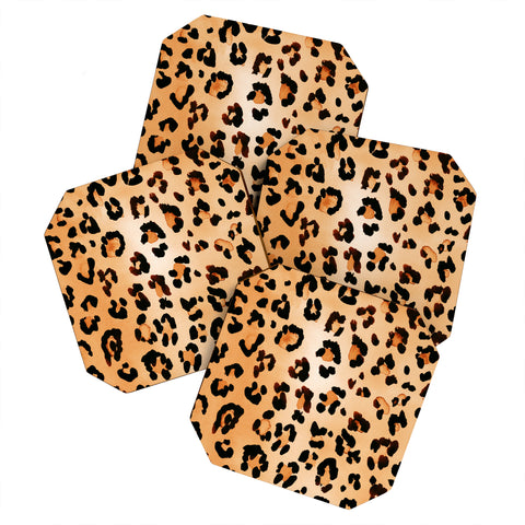 Amy Sia Animal Leopard Brown Coaster Set