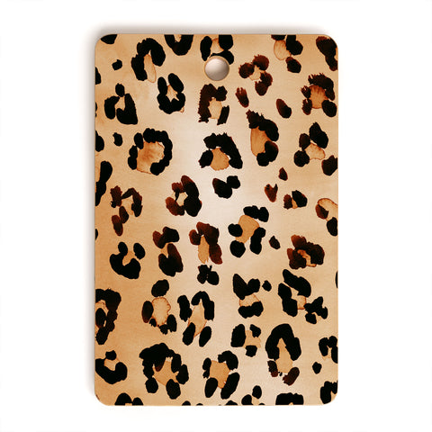 Amy Sia Animal Leopard Brown Cutting Board Rectangle