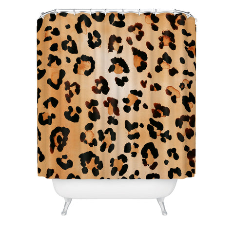Amy Sia Animal Leopard Brown Shower Curtain