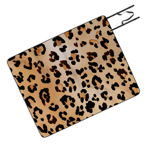 Amy Sia Animal Leopard Brown Picnic Blanket