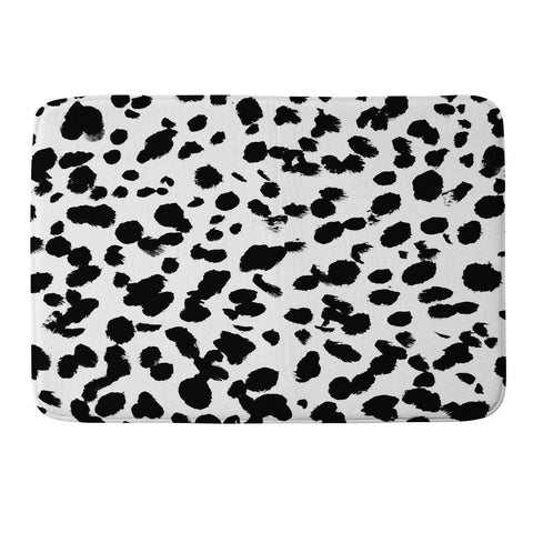 Amy Sia Animal Spot Black and White Memory Foam Bath Mat