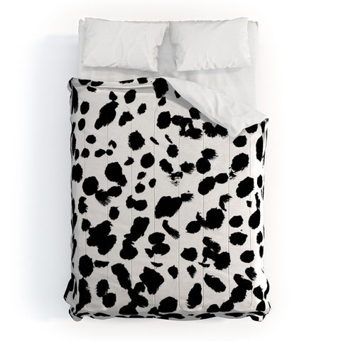 Amy Sia Animal Spot Black and White Comforter