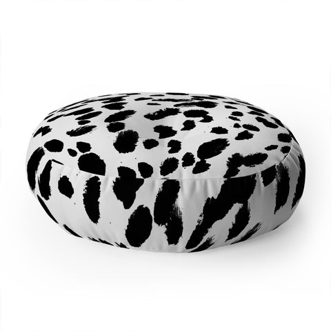 Amy Sia Animal Spot Black and White Floor Pillow Round
