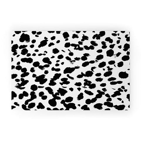 Amy Sia Animal Spot Black and White Welcome Mat