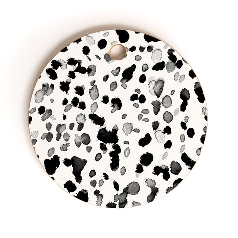 Amy Sia Animal Spot Gray Cutting Board Round