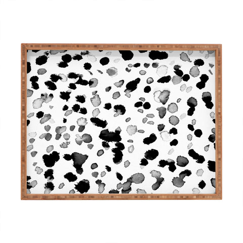 Amy Sia Animal Spot Gray Rectangular Tray