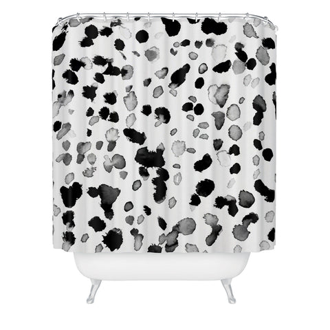 Amy Sia Animal Spot Gray Shower Curtain