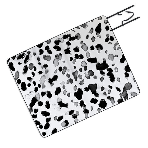 Amy Sia Animal Spot Gray Picnic Blanket