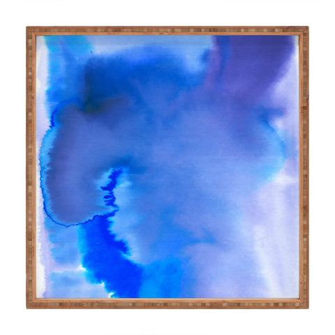Amy Sia Aquarelle Blue Square Tray