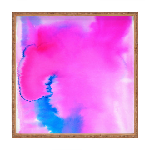 Amy Sia Aquarelle Hot Pink Square Tray