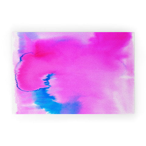 Amy Sia Aquarelle Hot Pink Welcome Mat