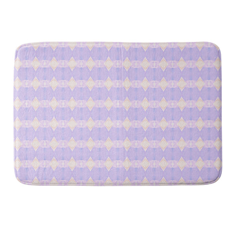 Amy Sia Art Deco Mini Triangle Light Purple Memory Foam Bath Mat
