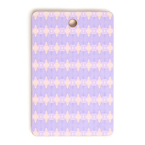 Amy Sia Art Deco Mini Triangle Light Purple Cutting Board Rectangle