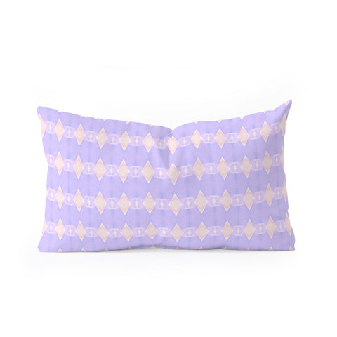 Amy Sia Art Deco Mini Triangle Light Purple Oblong Throw Pillow