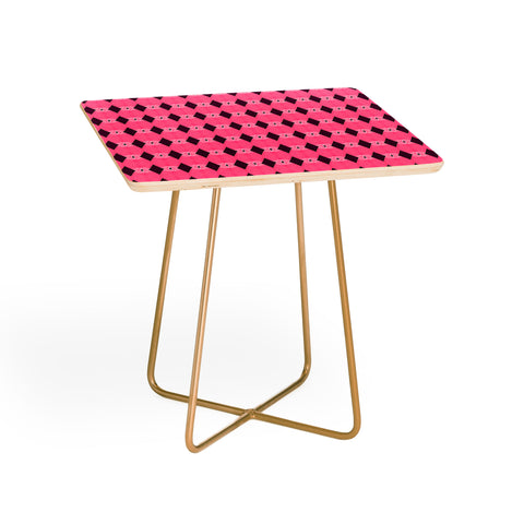 Amy Sia Art Deco Mini Triangle Pink Side Table