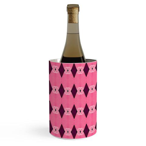 Amy Sia Art Deco Mini Triangle Pink Wine Chiller