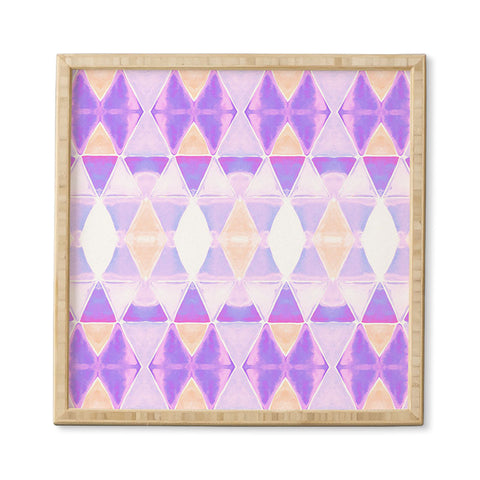 Amy Sia Art Deco Triangle Light Purple Framed Wall Art