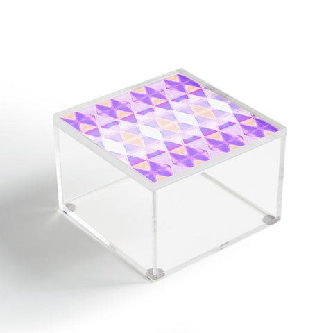 Amy Sia Art Deco Triangle Light Purple Acrylic Box