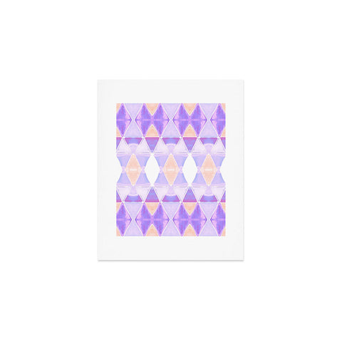 Amy Sia Art Deco Triangle Light Purple Art Print