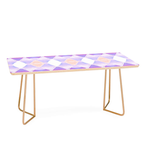 Amy Sia Art Deco Triangle Light Purple Coffee Table
