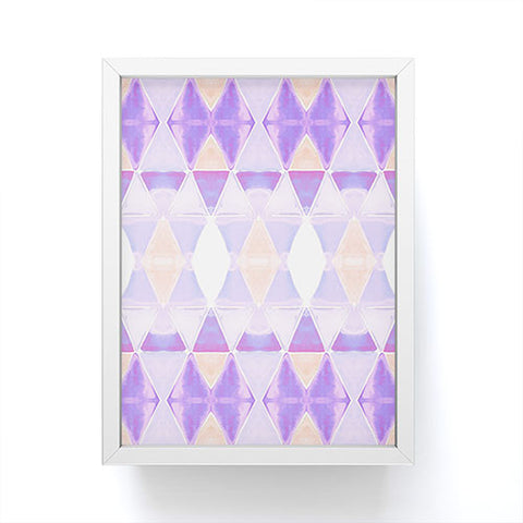 Amy Sia Art Deco Triangle Light Purple Framed Mini Art Print