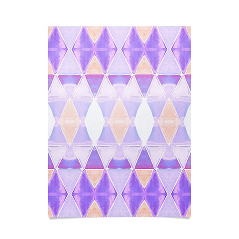 Amy Sia Art Deco Triangle Light Purple Poster