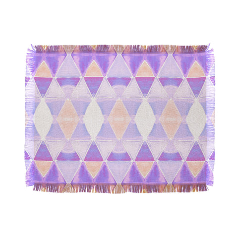 Amy Sia Art Deco Triangle Light Purple Throw Blanket