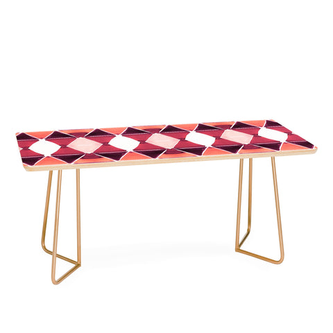 Amy Sia Art Deco Triangle Orange Coffee Table