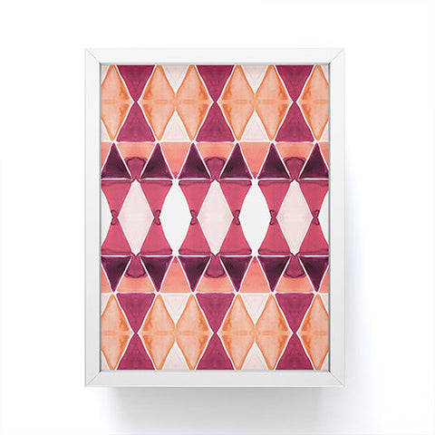 Amy Sia Art Deco Triangle Orange Framed Mini Art Print