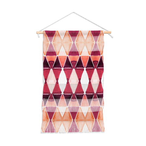 Amy Sia Art Deco Triangle Orange Wall Hanging Portrait