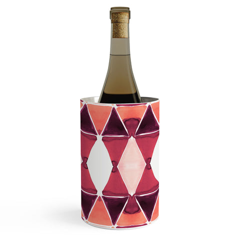 Amy Sia Art Deco Triangle Orange Wine Chiller