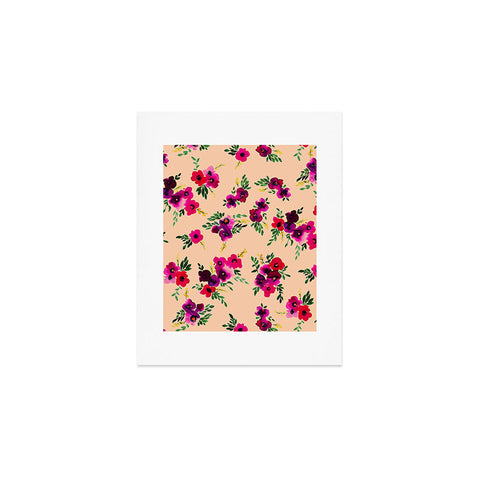 Amy Sia Ava Floral Peach Art Print