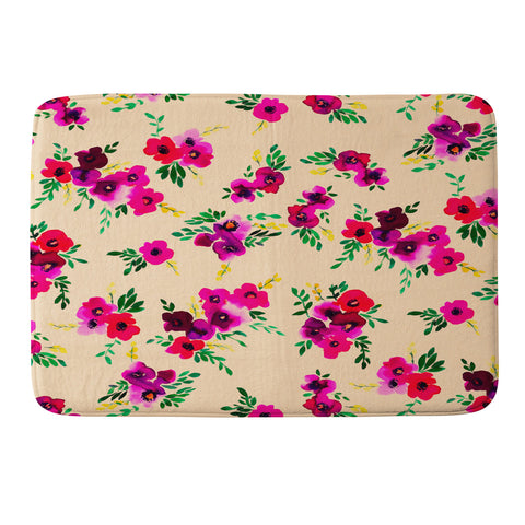 Amy Sia Ava Floral Peach Memory Foam Bath Mat