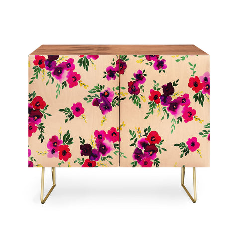 Amy Sia Ava Floral Peach Credenza