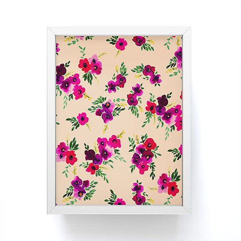 Amy Sia Ava Floral Peach Framed Mini Art Print