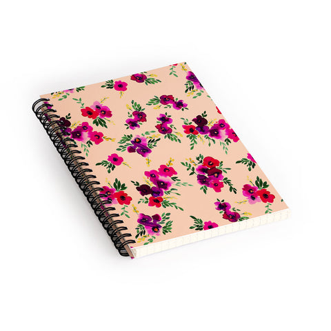 Amy Sia Ava Floral Peach Spiral Notebook