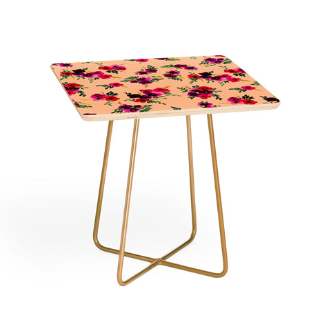 Amy Sia Ava Floral Peach Side Table