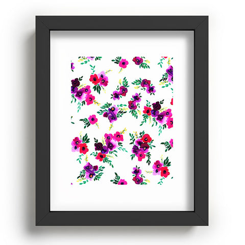 Amy Sia Ava Floral Pink Recessed Framing Rectangle