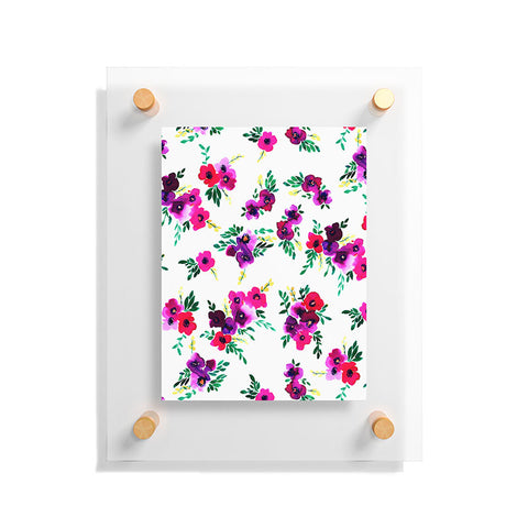 Amy Sia Ava Floral Pink Floating Acrylic Print