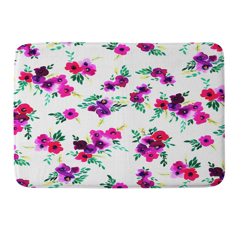 Amy Sia Ava Floral Pink Memory Foam Bath Mat